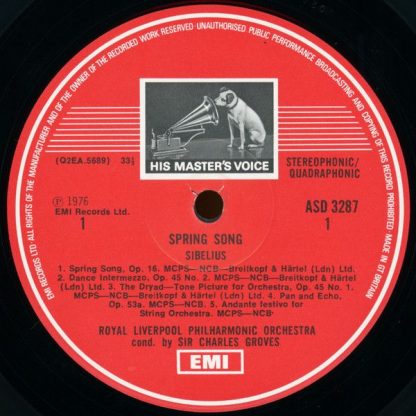 His Master's Voice ASD 3287 - Spring Song - Image 3