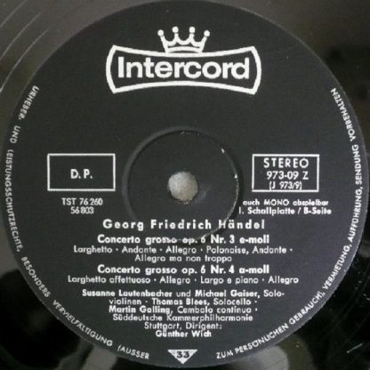 Intercord 973-09 Z - Concerti Grossi Op. 6 Gesamtausgabe Nr. 1-1 - Image 3