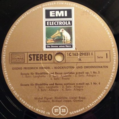 EMI C163-29031/2X - Georg Friedrich Händel - Blockflöten- Und Ob - Image 4