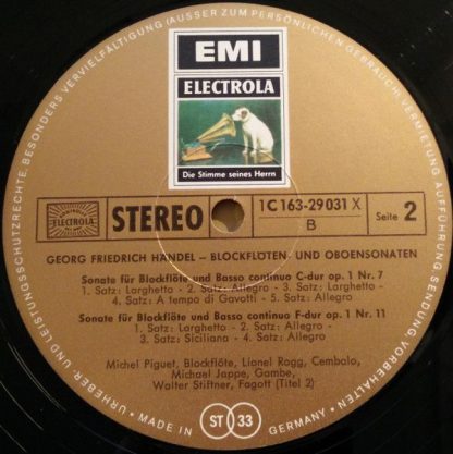 EMI C163-29031/2X - Georg Friedrich Händel - Blockflöten- Und Ob - Image 5