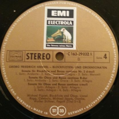 EMI C163-29031/2X - Georg Friedrich Händel - Blockflöten- Und Ob - Image 7