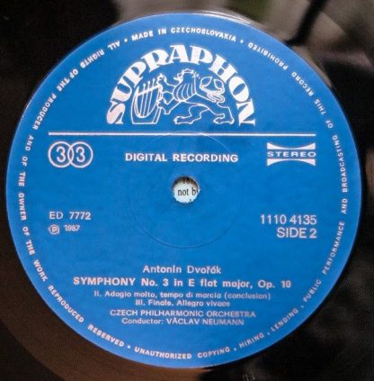Supraphon 1110 4135-1031 - Third Symphony (Symphony No.3 In E Fl - Image 4