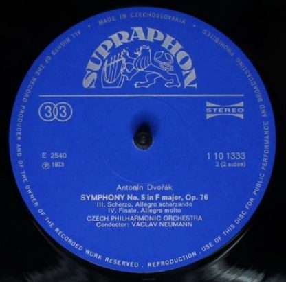 Supraphon 1 10 1333 - Symphony No. 5 In F Major - Image 4