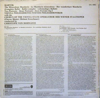 DECCA SXL 6882 - The Miraculous Mandarin; Two Portraits - Image 2