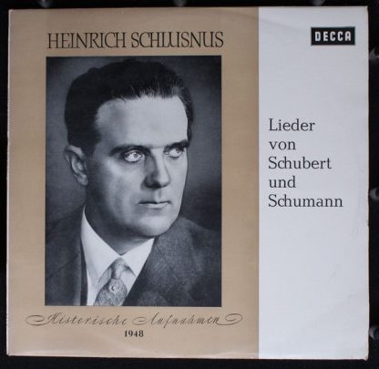 DECCA HD 16 - Heinrich Schlusnus, Sebastian Peschko - Lieder von