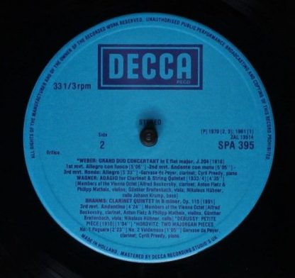 DECCA SPA 395 - Various - The World Of The Clarinet - Image 4