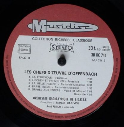Musidisc 30 RC 741 - Jacques Offenbach- Orchestre Lyrique De L'O - Image 4