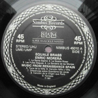 Nimbus Records NIMBUS 45010 - Equale Brass - Music By Morera • B - Image 3