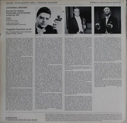 Supraphon 80 237 PK - Doppelkonzert A-Moll Op. 102 / Tragische O - Image 2