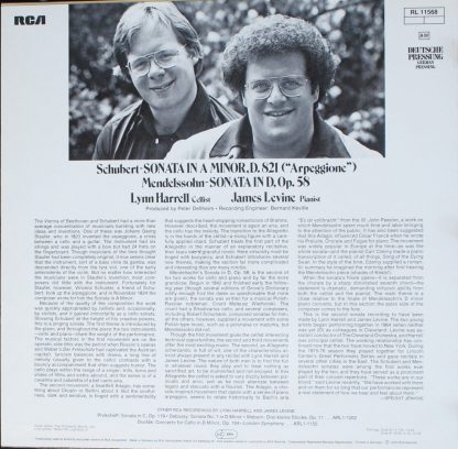RCA Red Seal RL 11568 - "Arpeggione" Sonata, D. 821 / Sonata In - Image 2