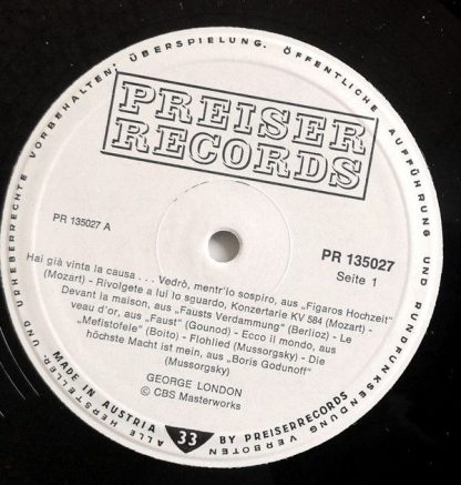 Preiser Records PR 135 027 - George London - Image 3