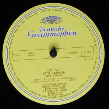 Deutsche Grammophon 2530 074 - Catulli Carmina - Image 3