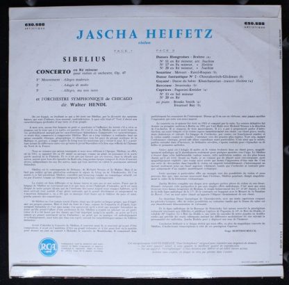 RCA 630.588 - Concerto En Ré Mineur Op. 47 - Image 2