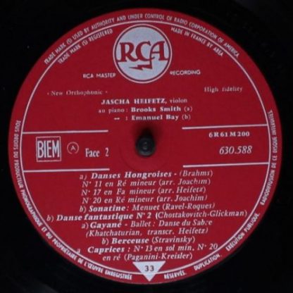 RCA 630.588 - Concerto En Ré Mineur Op. 47 - Image 4