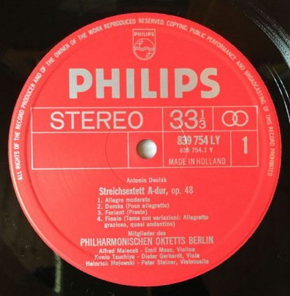 Philips 839 754 LY - Streichsextett A-Dur, Op. 48  Streichquinte - Image 3