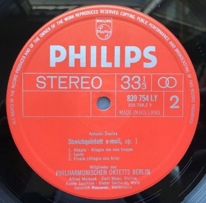 Philips 839 754 LY - Streichsextett A-Dur, Op. 48  Streichquinte - Image 4