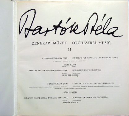 Hungaroton SLPX 11421 - Piano Concerto No 3. / Viola Concerto - Image 5