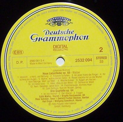 Deutsche Grammophon 2532 094 - Liebeslieder-Walzer Op. 52 & Op. - Image 3