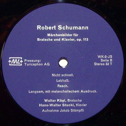 Turicaphon AG WK-2-JS - Sonate Für Bratsche Allein / Sonate Für - Image 2