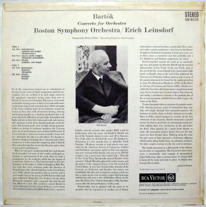 RCA Victor Red Seal SB-6536 - Concerto For Orchestra - Image 3