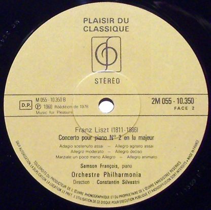 EMI 1103501 - Liszt Concertos No. 1 & 2 Pour Piano Et Orchestre - Image 3