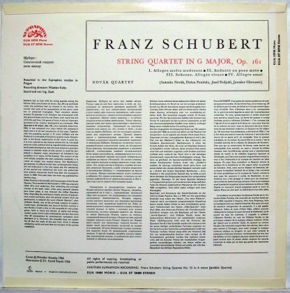 Supraphon SUA ST 50745 - String Quartet In G Major, Op. 161 - Image 2