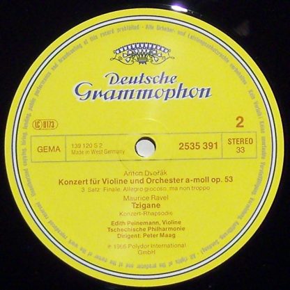 Deutsche Grammophon 2535 391 - Violinkonzert A-moll Op, 53 /Tzig - Image 3