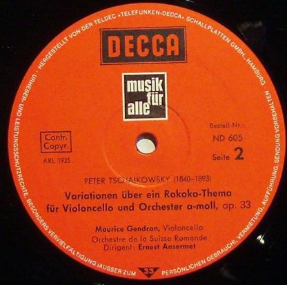 Musik Für Alle ND 605 - Schumann • Cellokonzert Tschaikowsky • R - Image 4
