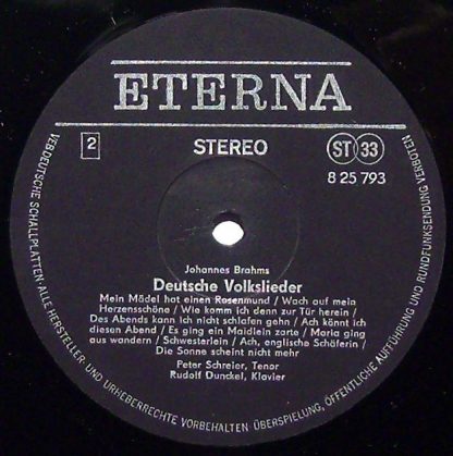 Eterna 8 25 793 - Dvorak: Zigeunermelodien - Brahms: Deutsche Vo - Image 3