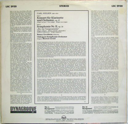 RCA Victor Red Seal LSC-2920 - Clarinet Concerto / Symphony No. - Image 2