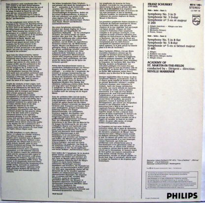 Philips 6514 149 - Schubert: Symphonies Nos. 3 & 5 - Image 2