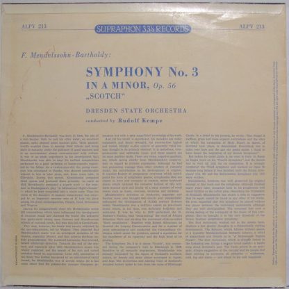 Supraphon LPV 213 - Symphony No. 3 In A Minor, "Scotch" - Image 2