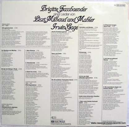 His Master's Voice 1C 065-30 949 - Singt Lieder Von Liszt,Milhau - Image 2