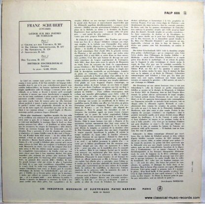 La Voix De Son Maître FALP 628 - Lieder De Schubert Vol. 2 - Image 2
