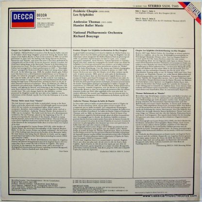DECCA SXDL 7583 - Les Sylphides / Hamlet - Ballet Music From Act - Image 2