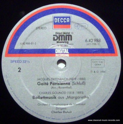 DECCA 411 708-1 - Gaîté Parisienne - Image 3