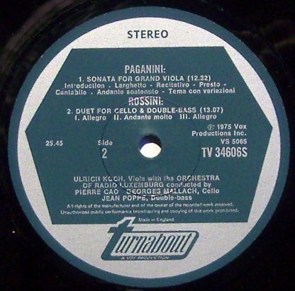 Turnabout TV 34606S - Rolla/Paganini/Rossini - Image 3