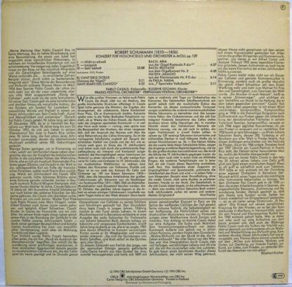 CBS 61 765 - Konzert Für Violoncello Und Orchester A-moll, Op. 1 - Image 4