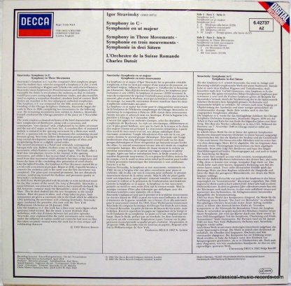 DECCA SXDL 7543 - Symphony In C - Symphony In Three Movements - Image 2