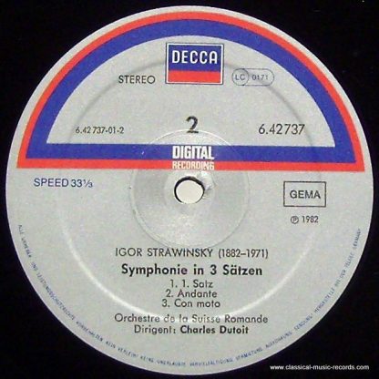 DECCA SXDL 7543 - Symphony In C - Symphony In Three Movements - Image 4
