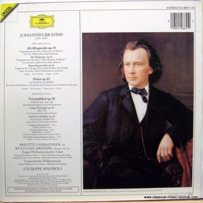 Deutsche Grammophon 410 864-1 - Alt-Rhapsodie • Nänie • Trumphli - Image 2