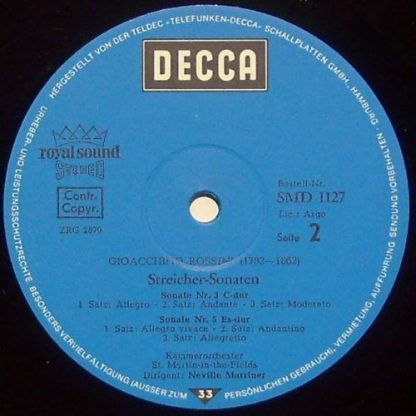DECCA SMD 1127 - Streichersonaten - Image 3