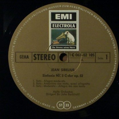 His Master's Voice 1C 063-02 105 - Sinfonien Nr. 3 C Dur, Op. 52 - Image 3