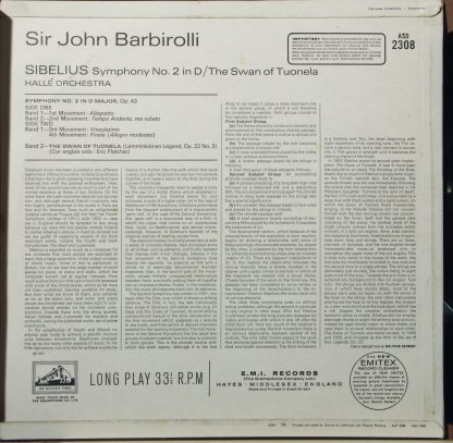 His Master's Voice ASD 2308 - Sibelius Symphony No. 2 In D - Image 2