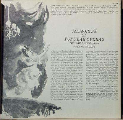 RCA LSP-1926 - Memories Of Popular Operas - Image 2