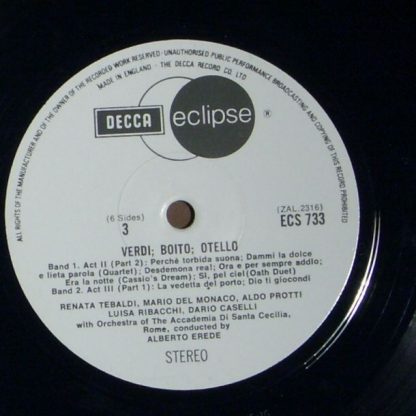 Decca Eclipse ECS 733 - Otello Record 2 - Image 3