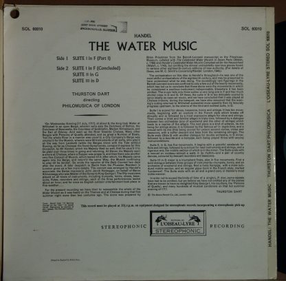 L'Oiseau-Lyre SOL 60010 - The Water Music - Image 2