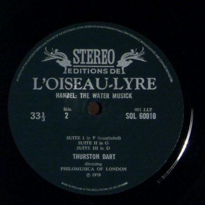 L'Oiseau-Lyre SOL 60010 - The Water Music - Image 3