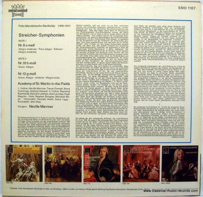 DECCA SMD 1107 - Streicher-Symphonien Nr. 9, 10, 12 - Image 2