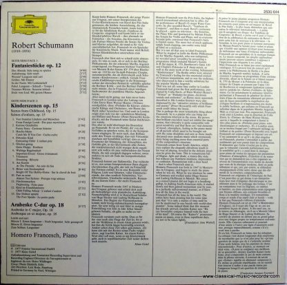 Deutsche Grammophon 2530 644 - Fantasiestücke Op.12 - Kinderszen - Image 2